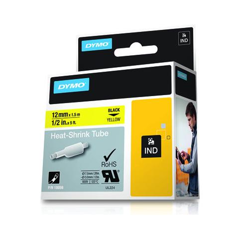 Nastro Etichette per Etichettatrice Formato 12 mm x 1.5 m Nero su Giallo - Foto 8