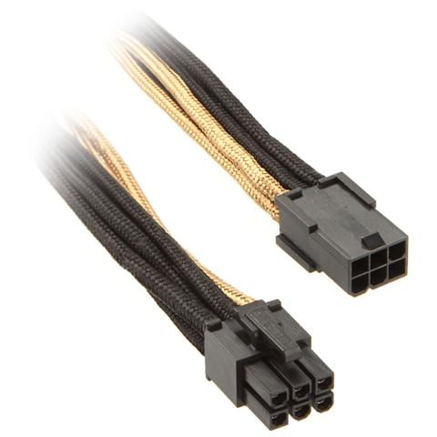 PP07-IDE6BG, PCI-E (6-pin) , PCI-E (6-pin) , Maschio / Femmina. Oro / Nero. 250mm. - Foto 1