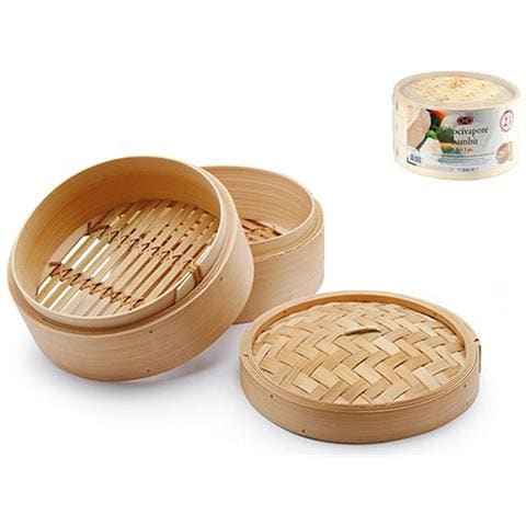 Set 3 Cuocivapore Bambu' 3 Pezzi Cm23 Strumenti Da Cucina - Foto 1