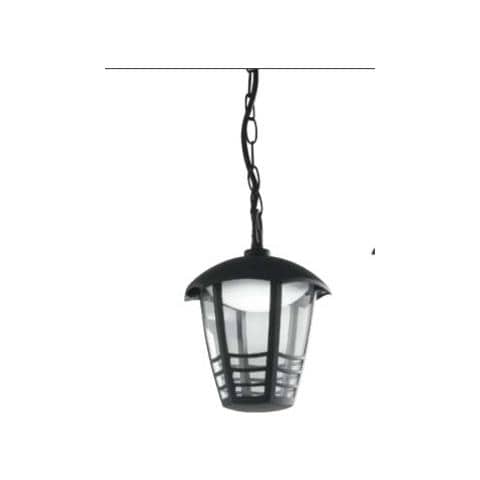 Lanterna Sospensa Catena Con Griglia Alluminio Nero Diffusore Policarbonato Led 12 Watt Luce Naturale Lant-cloe / s1 - Foto 5