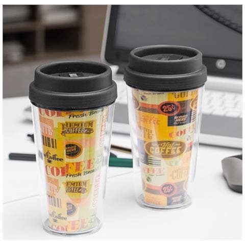 Bicchiere Con Coperchio E Doppia Parete Coffee - Foto 1