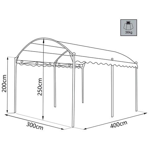 Aornos - Gazebo Da Giardino A Onda In Acciaio - Foto 2