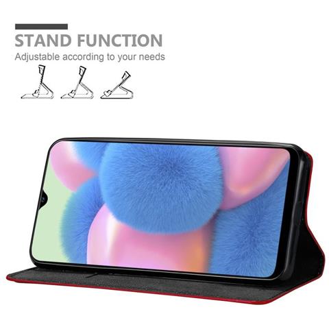 Custodia Compatibile Con Samsung Galaxy A30s In Rosso Mela - Coperchio Protettiva Con Chiusura Magnetica, Funzione Stand E Tasca Per Le Carte - Foto 2