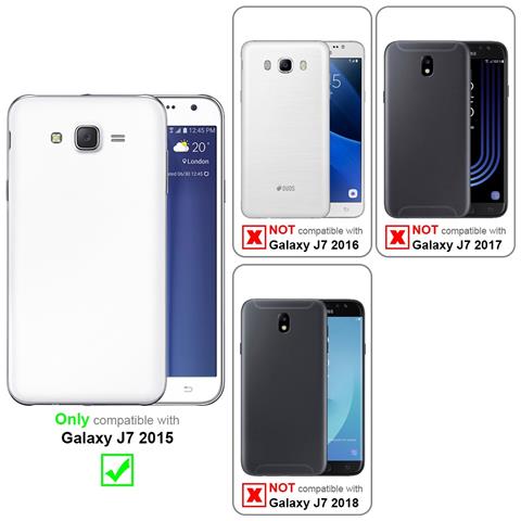 Catena Di Telefoni Cellulari Compatibile Con Samsung Galaxy J7 2015 In Camouflage - Coperchio Protettivo In Silicone Con Anelli D'oro, Cinturino In Corda E Custodia Staccabile - Foto 10