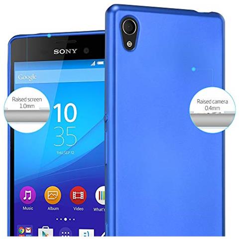 Custodia Compatibile Con Sony Xperia M4 Aqua In Blu Metallico - Coperchio Protettivo In Silicone Tpu Flessibile - Foto 2