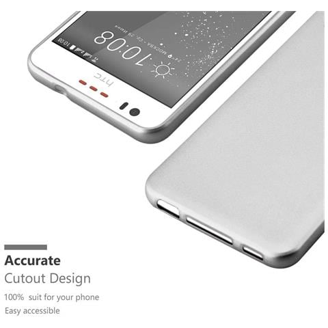 Custodia Compatibile Con Htc 10 Lifestyle / Desire 825 In Argento Metallico - Coperchio Protettivo In Silicone Tpu Flessibile - Foto 9