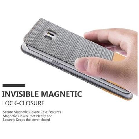 Custodia Compatibile Con Samsung Galaxy Note 5 In Grigio Chiaro Marrone - Coperchio Protettiva Con Chiusura Magnetica, Funzione Stand E Tasca Per Le Carte - Foto 8