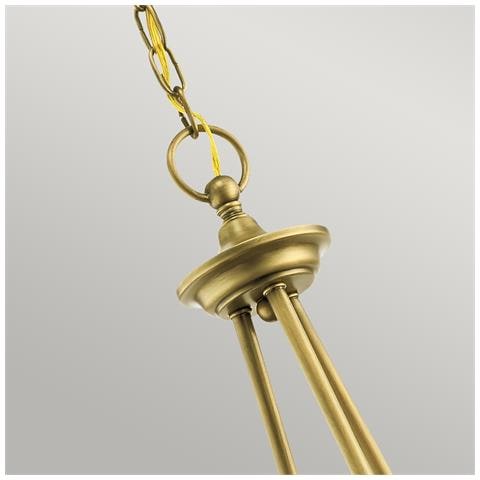 Lampadario A 5 Luci, Ottone Naturale, Attacco E27 - Foto 2