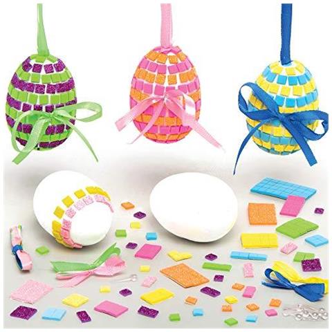 Mosaico Di Pasqua Kit Egg - Forniture Creativo Di Pasqua Darte E Artigianato Per Bambini Di Fare E Decorare (4 Pack) At423 - Foto 1