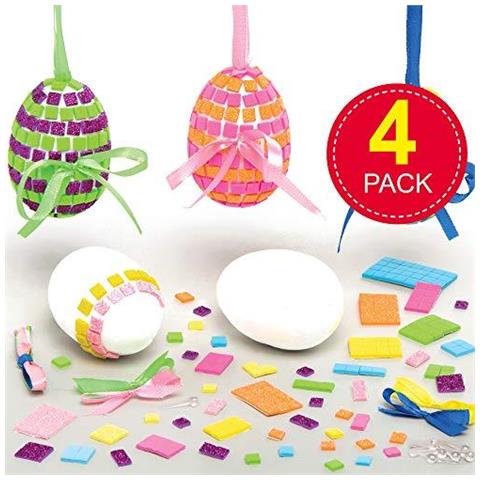 Mosaico Di Pasqua Kit Egg - Forniture Creativo Di Pasqua Darte E Artigianato Per Bambini Di Fare E Decorare (4 Pack) At423 - Foto 2
