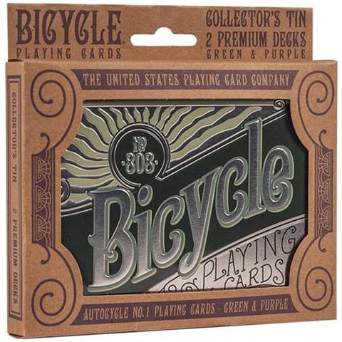 Collector's Tin - 2 Jeux De 54 Cartes Toilées Plastifiées - Format Poker - 2 Index Standards - Boitier Métal - Foto 1