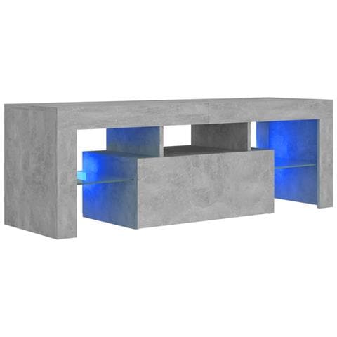 Mobile Porta TV con Luci LED Grigio Cemento 120x35x40 cm - Foto 2