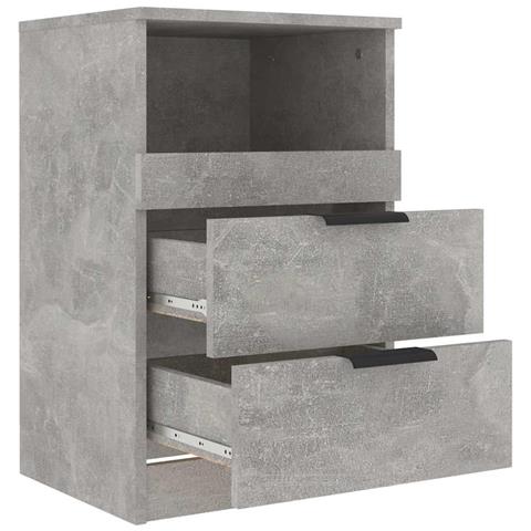 Comodino Grigio Cemento In Legno Multistrato - Foto 8