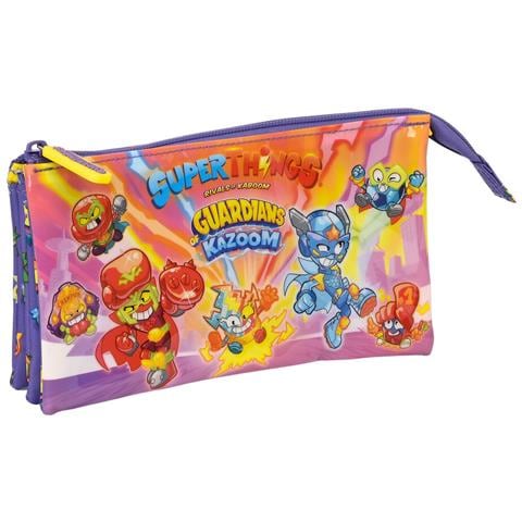 Astuccio Scuola Guardians Of Kazoom Viola Giallo (22 X 12 X 3 Cm) - Foto 1