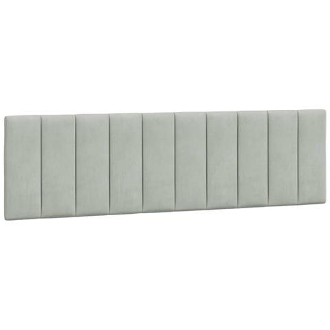 Cuscino Testiera Grigio Chiaro 180 Cm In Velluto - Foto 2