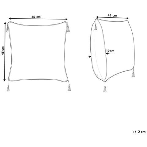 Cuscino Decorativo Deadnettle Cotone 45 X 45 Cm Geometrico Beige - Foto 2