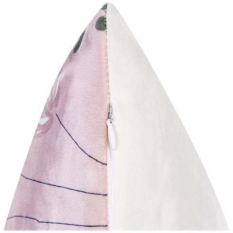 Set Di 2 Cuscini Cyclamen Velluto 45 X 45 Cm Rosa Pastello Trama Floreale - Foto 2