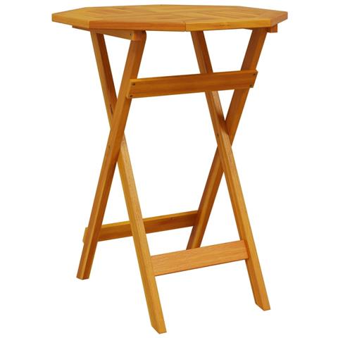 Tavolo Da Giardino Pieghevole 60x75cm Legno Massello Di Acacia - Foto 2