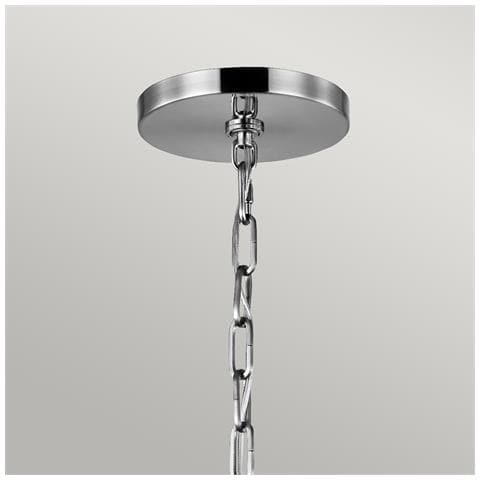 Lampadario Industrial Nordico Loras Acciaio Vetro 6 Luci E27 - Foto 2