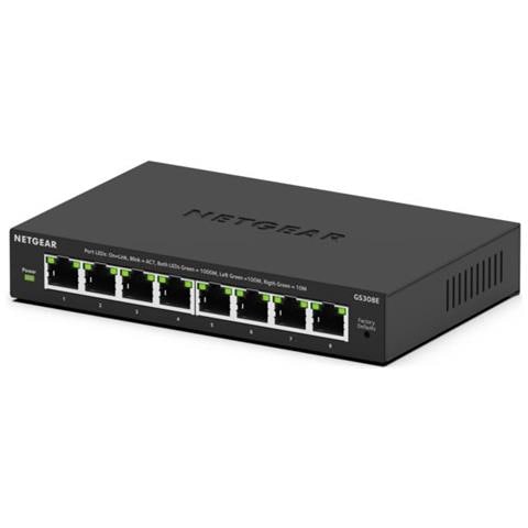 GS308E Gestito L2/L3 Gigabit Ethernet (10/100/1000) Supporto Power over Ethernet (PoE) Nero - Foto 1