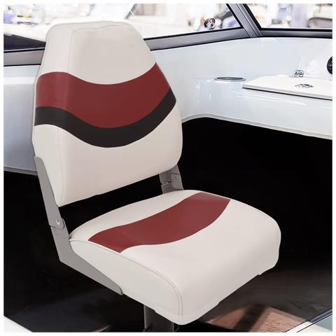 Set Sedile Da Barca Pieghevole 2pz Con Schienale Alto - Foto 1