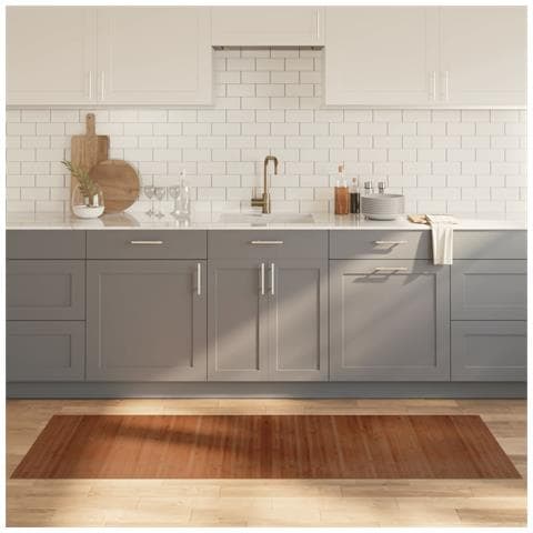 Tappeto Rettangolare Marrone 70x200 Cm In Bambù - Foto 1