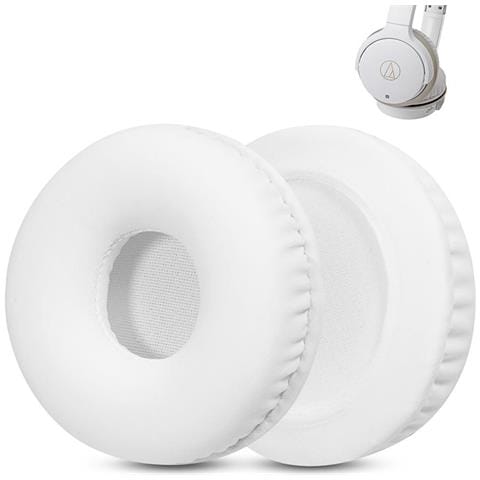 Cuscinetti Auricolari Di Ricambio Per Cuffie Sony Wh-ch520 - Tessuto In Seta Di Ghiaccio (7 Cm) White - Foto 3