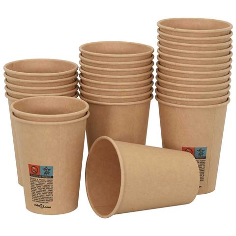 Bicchieri Da Caffè In Carta 1000 Pz 12oz 300ml Marrone - Foto 3