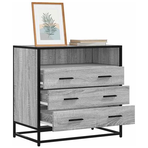 Cassettiera Grigio Sonoma 70x41x70 Cm In Legno Multistrato - Foto 1