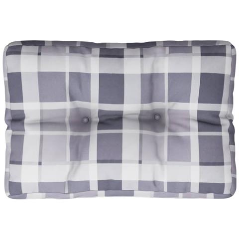 Cuscino Per Pallet A Quadri Grigi 60x40x12 Cm In Tessuto - Foto 2
