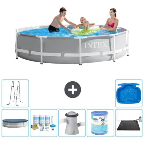 Piscina Fuori Terra - In Giro - 305x76 Cm - Grigio - Include Accessori Coordinati A1841 - Foto 1