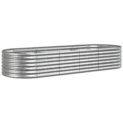 Letto Giardino Acciaio Verniciato A Polvere 224x80x36cm Argento - Foto 1