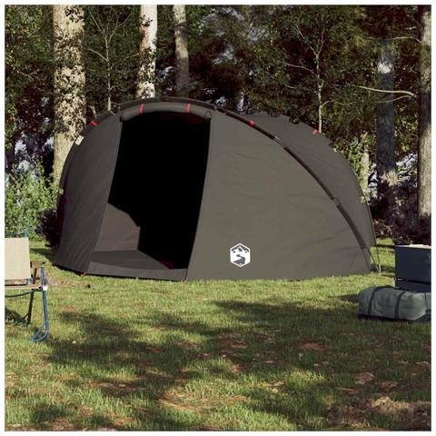 Tenda da Pesca per 5 Persone Marrone Impermeabile - Foto 2