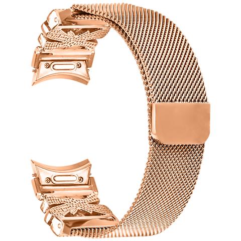 Cinturino Per Orologio In Acciaio Inossidabile Color Oro Rosa Per Galaxy Watch4/5/6/7 - Foto 1