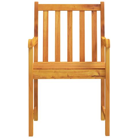 Set da Pranzo da Giardino in 3 Pezzi in Legno Massello di Acacia - Foto 9