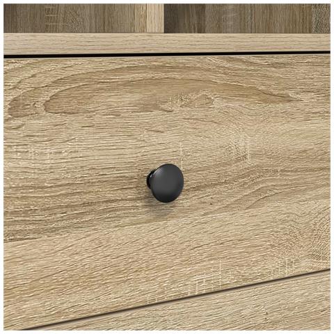 Scrivania con Stoccaggio Rovere Sonoma Legno Ingegnerizzato - Foto 9