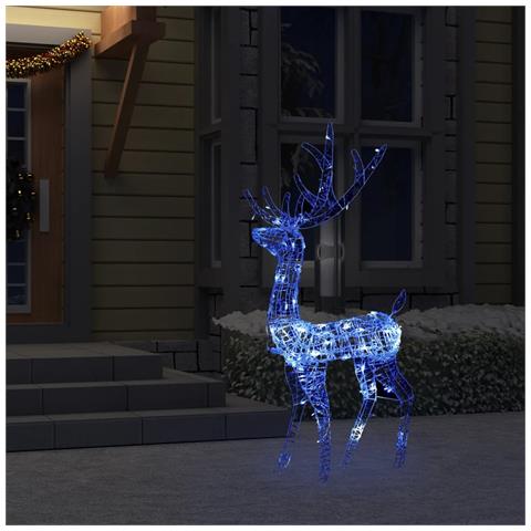 Lusso Casadino -  Decorazione Natalizia In Acrilico Renna 140 Led 120 Cm Blu - Foto 2