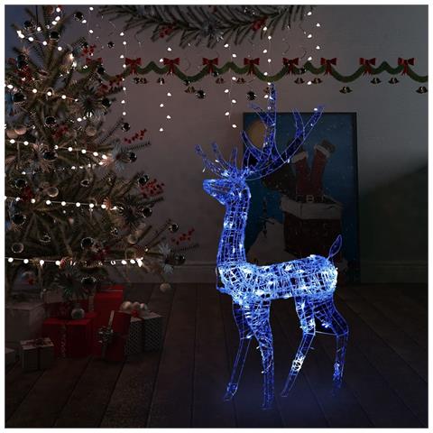 Lusso Casadino -  Decorazione Natalizia In Acrilico Renna 140 Led 120 Cm Blu - Foto 8