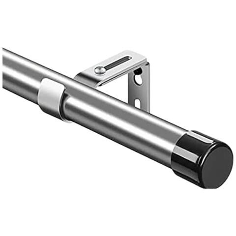 Bastone Per Tende In Acciaio Inossidabile Regolabile 76-395 Cm Argento - Foto 1