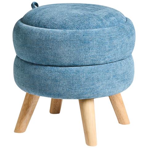 Pouf Contenitore Hawley Ciniglia Blu - Foto 2
