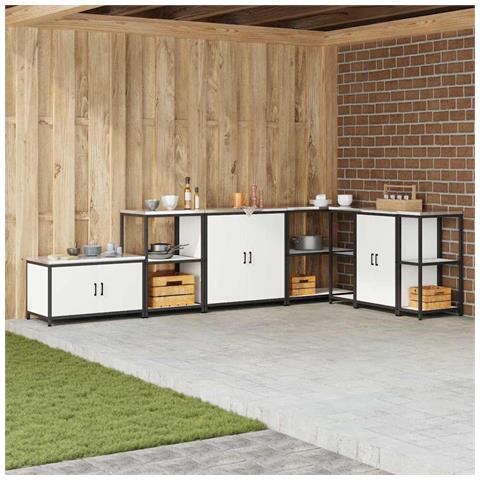 Mensola per il deposito in cucina Bianco Acciaio - Foto 2