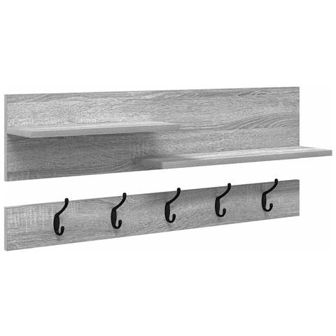 Appendiabiti a muro Grigio sonoma 90 x 15 x 36 cm - Foto 1