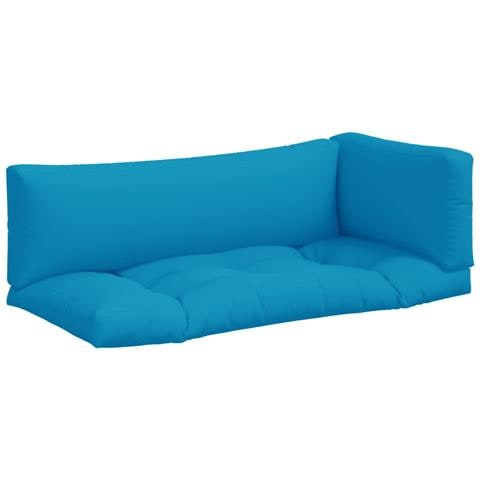Cuscini per Pallet 3 pz Azzurro in Tessuto - Foto 1
