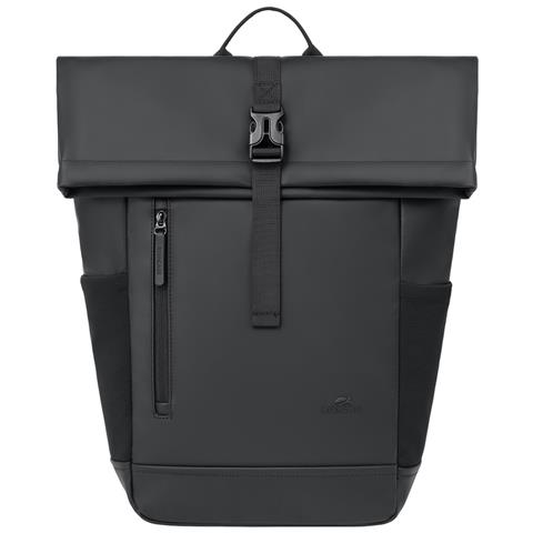 Eden zaino Zaino roll top Nero Poliestere, PU pelle - Foto 1