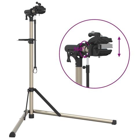 Supporto per Riparazione Bici Regolabile 102-160 cm Alluminio - Foto 9