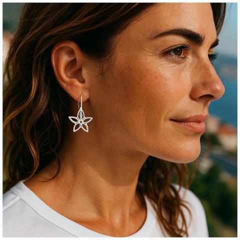 Orecchino A Gancio Blom Irregolare In Argento Placcato 10µ - Foto 5