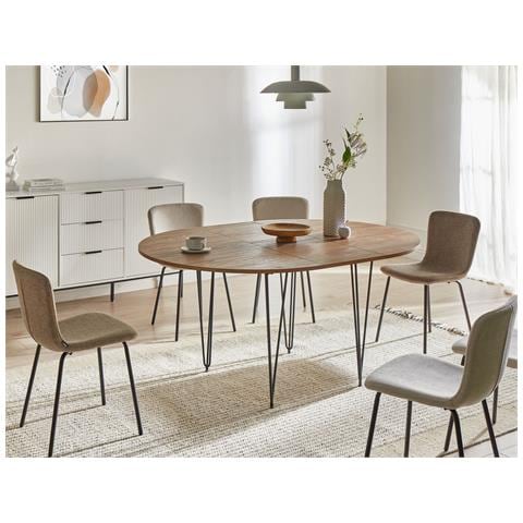 Tavolo Da Pranzo Estensibile Louise Marrone 120/160 Cm 120 Cm - Foto 1
