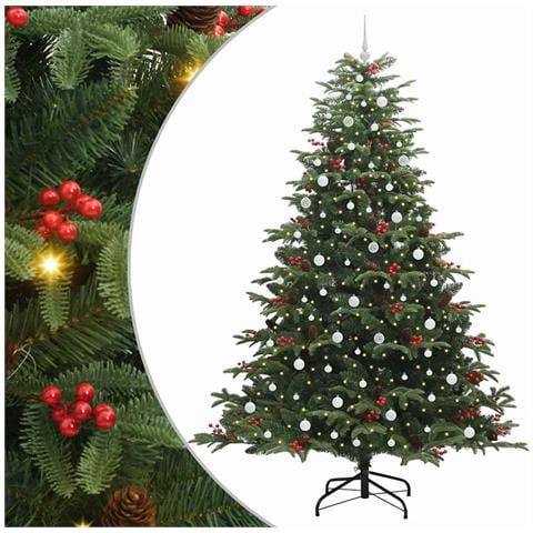Albero di Natale artificiale con 300 LED Verde 240 cm - Foto 1