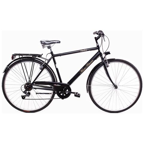 Mario Schiano City Bike 28'' - Bici Da Città, Uomo, Ruote 28'', Cambio 6 Velocità, Telaio Acciaio, Con Accessori - Colore Nero - Foto 1
