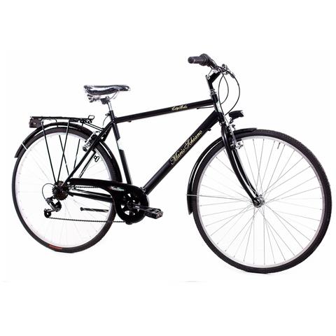 Mario Schiano City Bike 28'' - Bici Da Città, Uomo, Ruote 28'', Cambio 6 Velocità, Telaio Acciaio, Con Accessori - Colore Nero - Foto 2